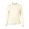 Fashion style OEM autumn adults knitted pullover women short sleeve sweater