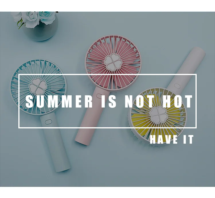 Clover handheld summer adjustable ventilator usb rechargeable desktop outdoor fan