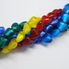 PandaHall Handmade Lampwork Glass Beads Silver Foil Glass Beads Heart Mixed Color 12x12x8mm Hole 2mm