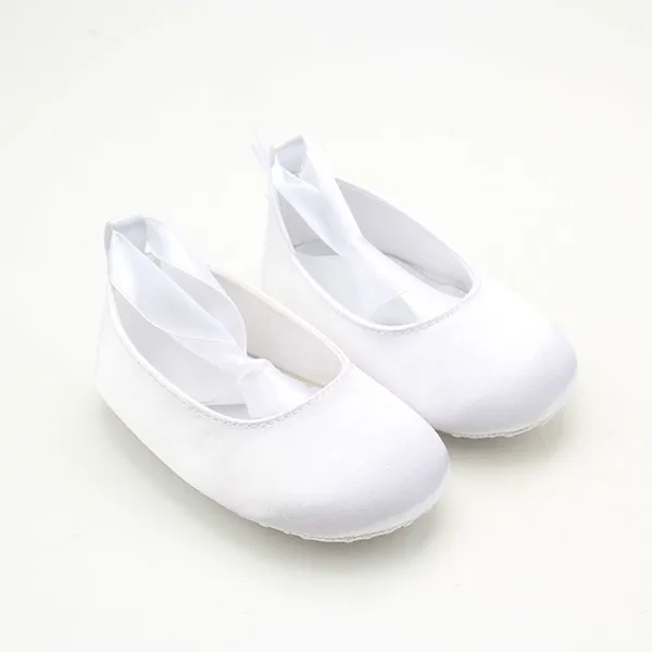 childrens white satin shoes