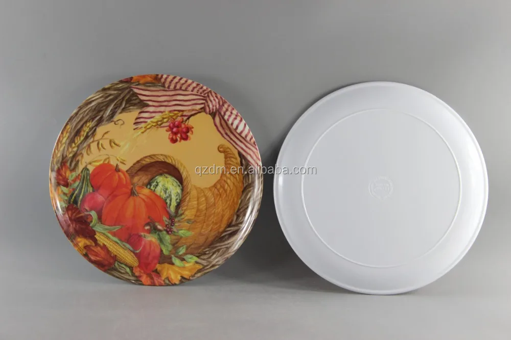 10.5 Inch Melamine Round Dish For Holiday