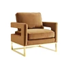 Buy china products Coffee home decor metal chair frames modern lounge chair velvet