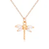 Creative Jewelry Dragonfly Set Drill Long Pendant Necklace
