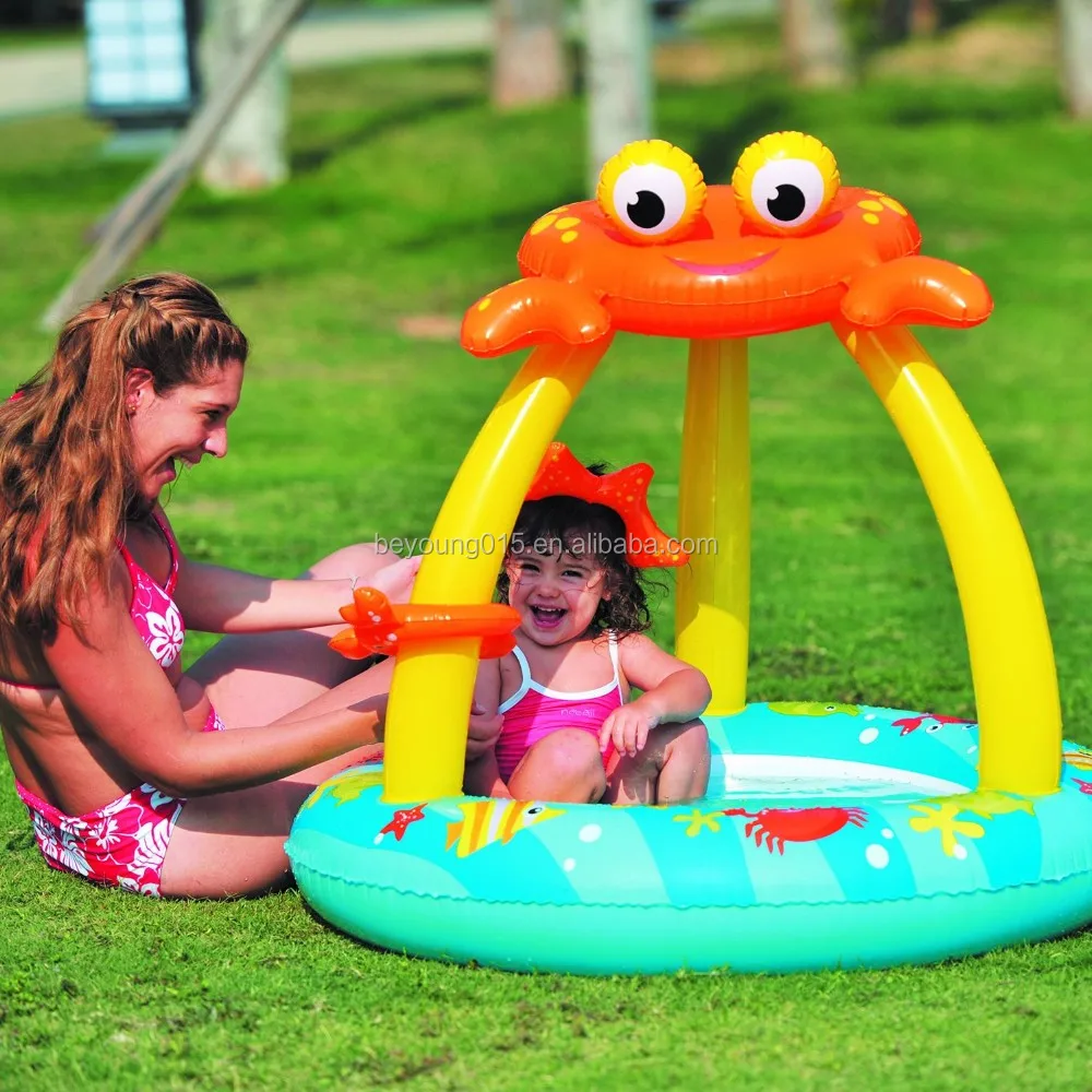 Piscine Gonflable Pour Enfants Canopee Pour Tout Petits Pataugeoire Rembourre Jouets D Exterieur Pour Bebes Nouvelle Collection Buy Bebe Gonflable De Piscine Auvent Gonflable De Crabe De Piscine Piscine Gonflable D Enfant En Bas Age Product On