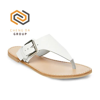 New Design Pu Simple Flat Women Sandals 