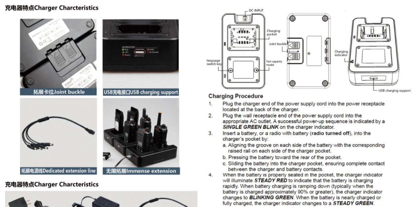 Super Smart Intelligent Li-ion Battery BATTERY MAINTENANCE SYSTEM Two Way Radio Desktop Charger for STP8000 Battery