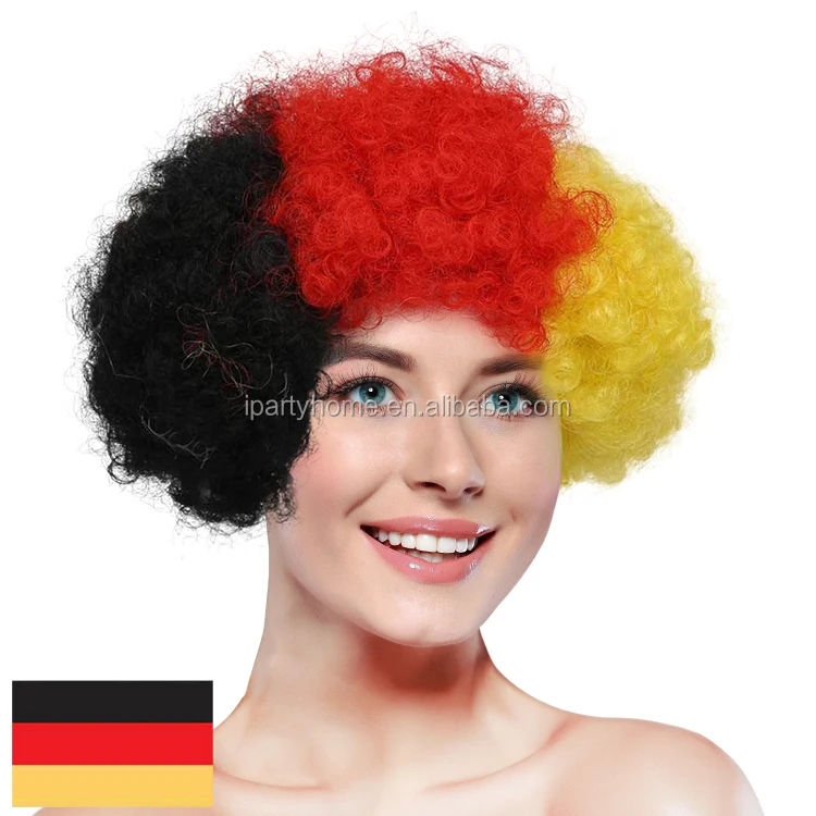 Купить немецкий парик. Краска для волос для болельщиков футбола.