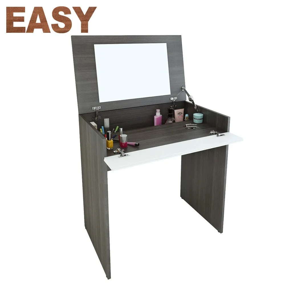 Bedroom Furniture Small Wood Makeup Vanity Dresser With Mirror