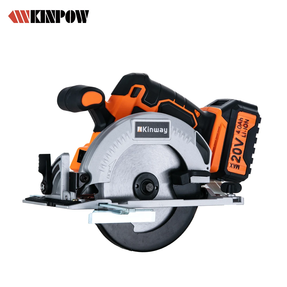 
KINPOW Cordelss Circular Saw with 20V li-ion batter and Brushless motor KWCS1801 