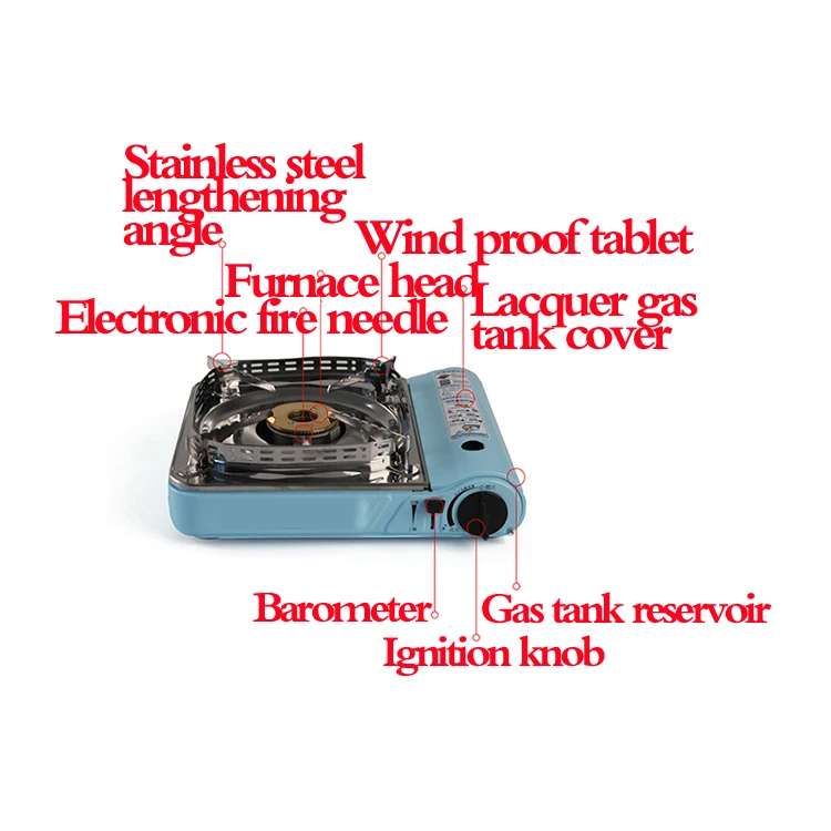 Wholesale Professional Camping Outdoor Hiking  Topflame Blue Color Portable Butane Gas Stove  Survival Kit Gas Stoves