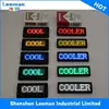 promotional led name tag button program moving message scrolling text message led display panel