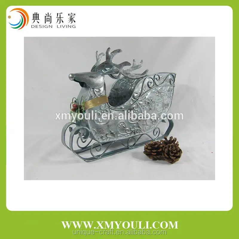 New christmas iron decorative sleigh with high quality
