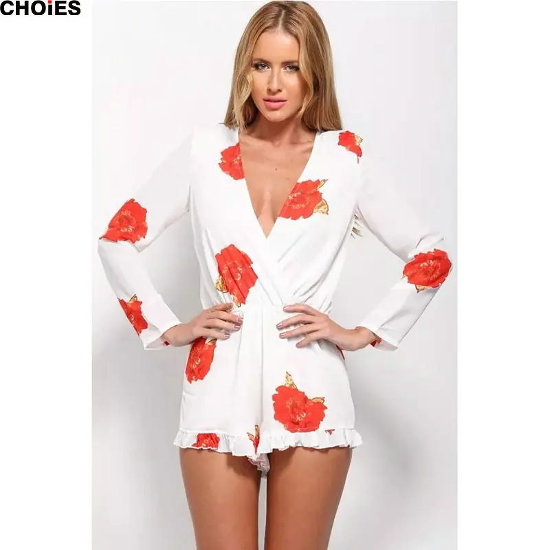 Zantt Women Casual V Neck Short Sleeve Button Up Romper Jumpsuits with Pockets