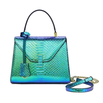 Por Embossed Python Leather Hologram Bags Whole Dubai Las Handbags Bag
