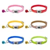 6pcs together adjustable footprints nylon belt small cute bling pet cat collar