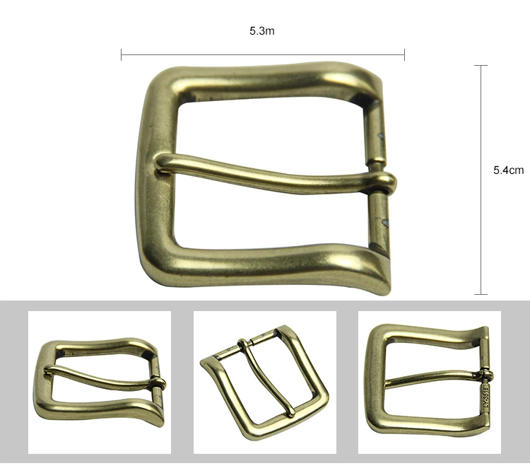 China Supplier Customized Cheap Blank Solid Brass 40mm Pin Belt Buckles
