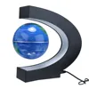 Fashion Home Decoration LED Floating Tellurion C Shape Magnetic Levitation Floating Globe World Map With LED Light US/UK/EU Plug