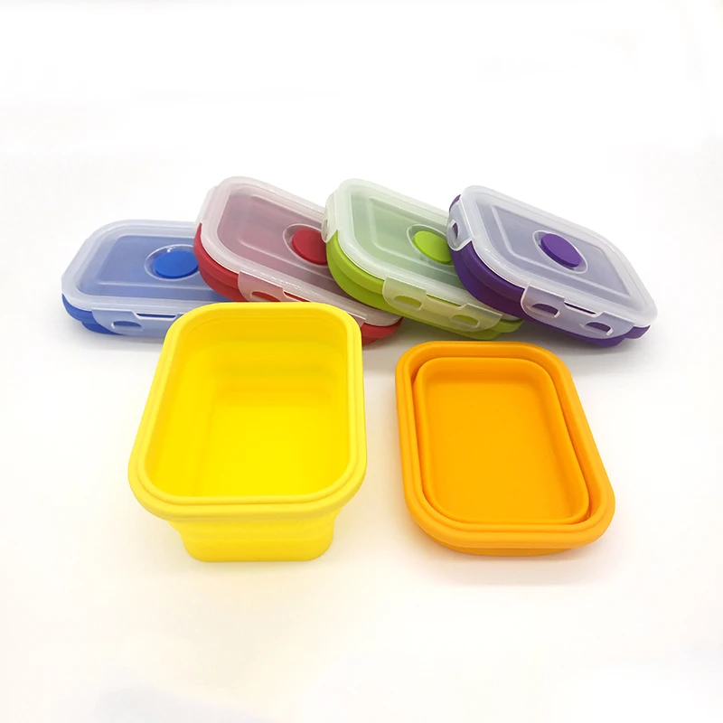 Hot Sale Bpa Free Silicone Leakproof Food Container Collapsible Kids