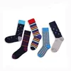 Unisex various colors jacquard crew men's socks