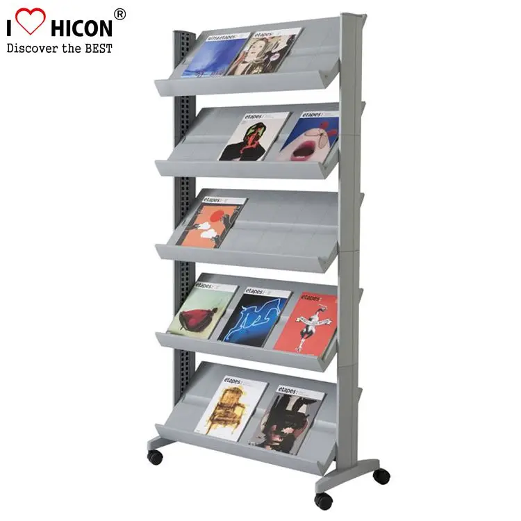 Movable 5layers Gray Metal Customized Book Cd Booklet Display Stand Buy Cd Booklet Display
