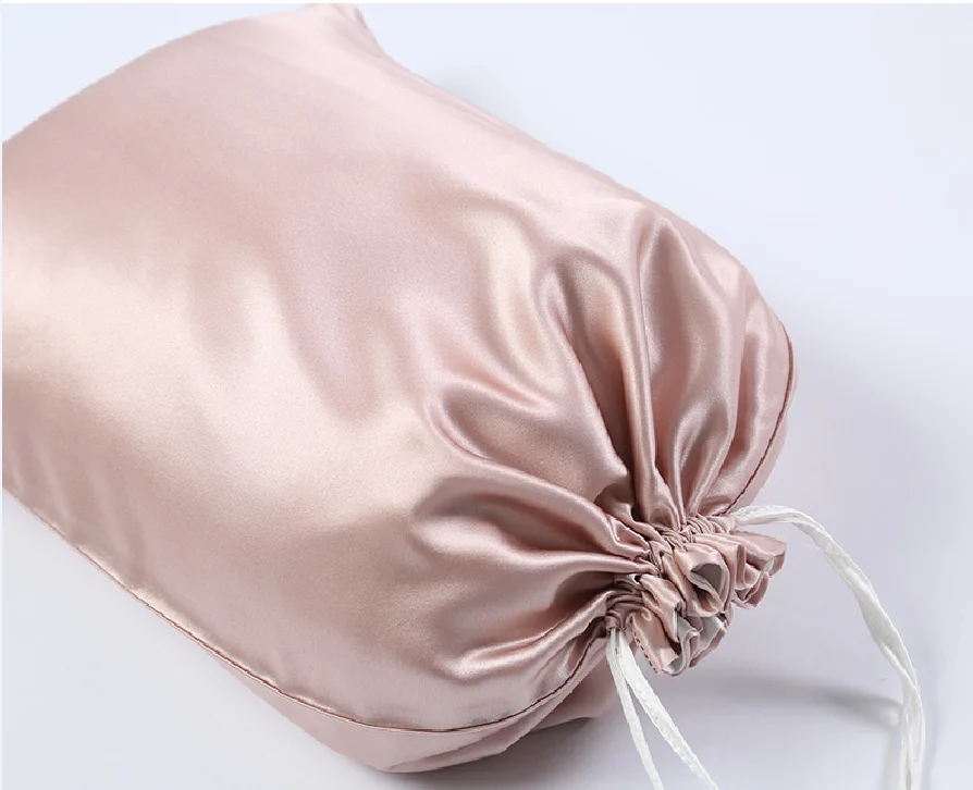 100 6a 22mm Mulberry Silk Pouch Silk Satin Bags With Drawstring For