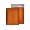 Waterproof Tamperproof Matt Metallic Custom Color Logo Printed Orange Mailer Bubble Envelopes