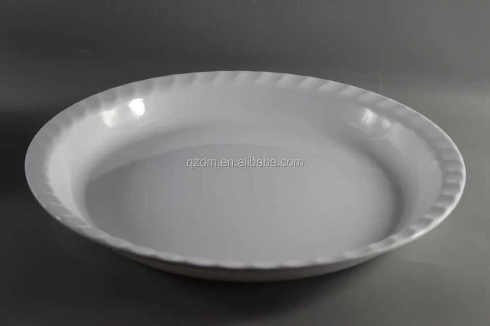 New Design Wavy Edge Melamine Round Serving Trays
