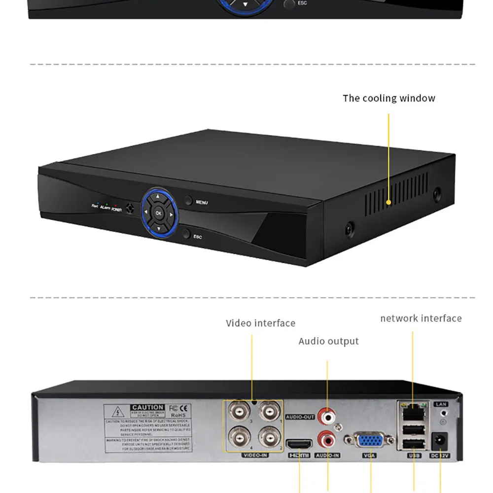 4 Ch Video Dvr Kit Home Security Hd 1080p Ahd H.264 4ch Cctv Camera Kit ...