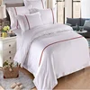 High quality soft plain style cotton fabric for hotel bedsheet