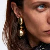Kaimei victorian gifts wholesale fashion jewellery earrings 18k gold plated balls shaped dangle drop geometric round earrings