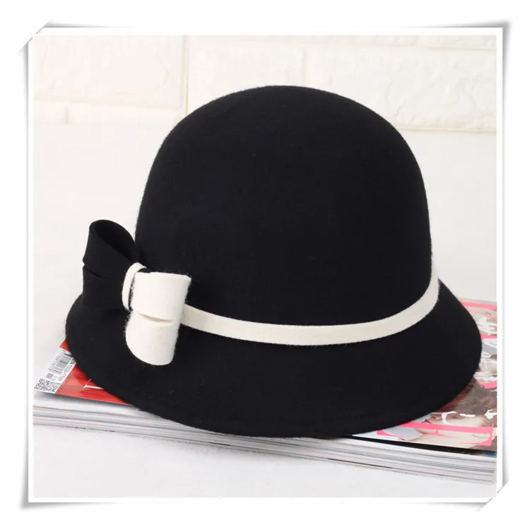 High Quality Wool Felt Church Hats Cloche Hat Women Hat