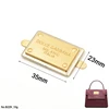 Custom engraved logo plate handbag metal logo