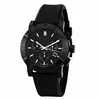 Promotional sport three sub dials silicone watch with date for men