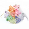 100pcs/lot Heart Shaped Organza Drawstring Pouches Jewelry Party Wedding Favor Gift Bags Pouches