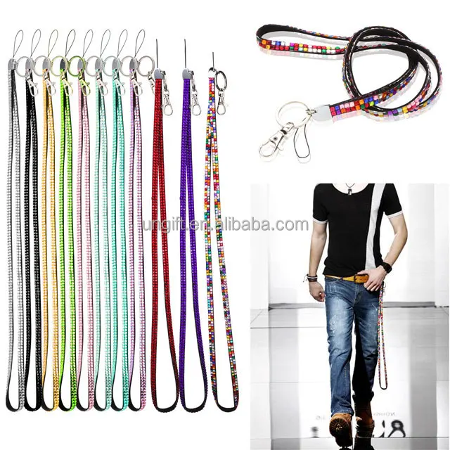 Fashion rhinestone lanyard from factory