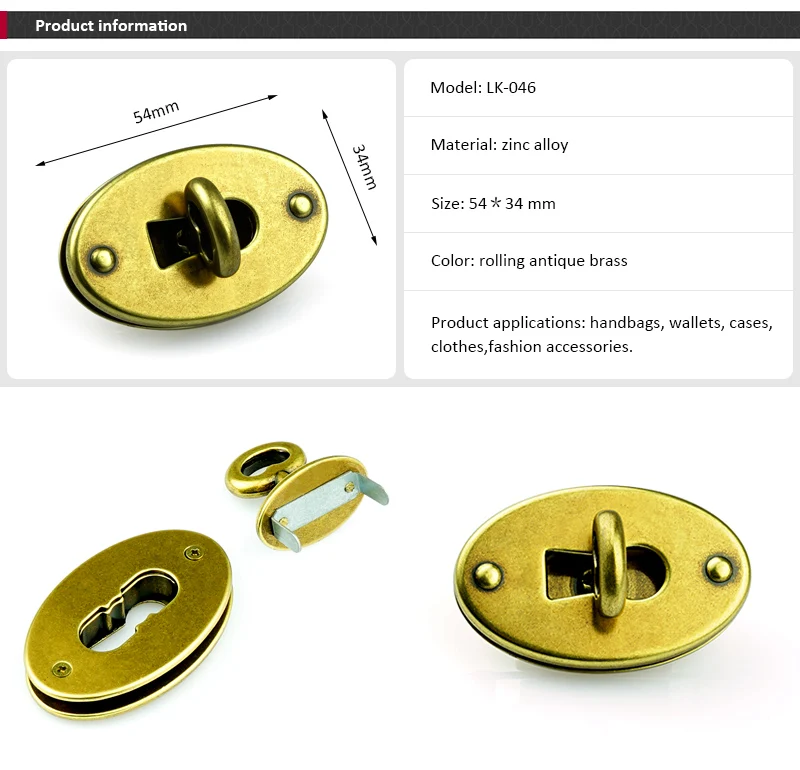 Handbag Turn Lock