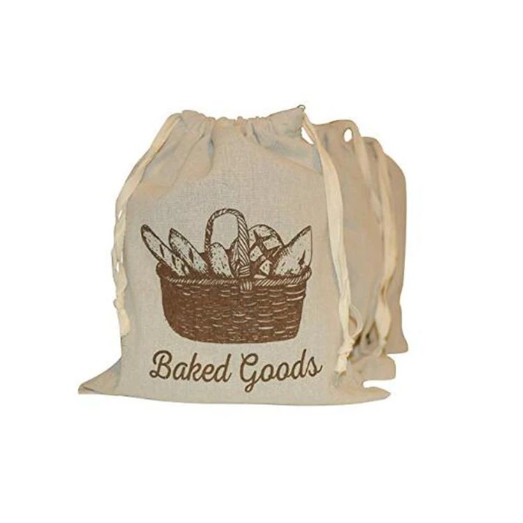 Factory Price Eco Friendly Recycle Cotton Drawstring Muslin Bread Bag With Promotion Buy
