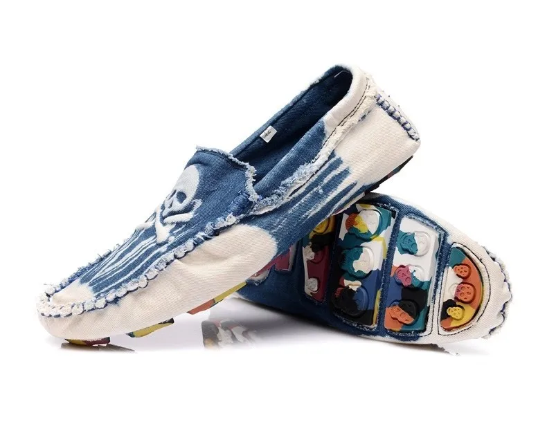 men's denim loafers shoes