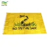 Durable Polyester 3 X 5ft Flag Yellow No Step on Snek Banner