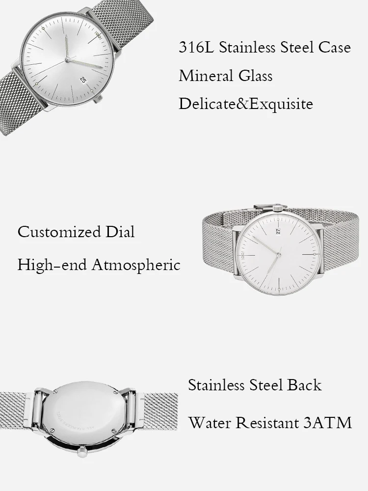 Watch Product Decription Silver Mesh Strap Domi Glass Chinese Wrist ...
