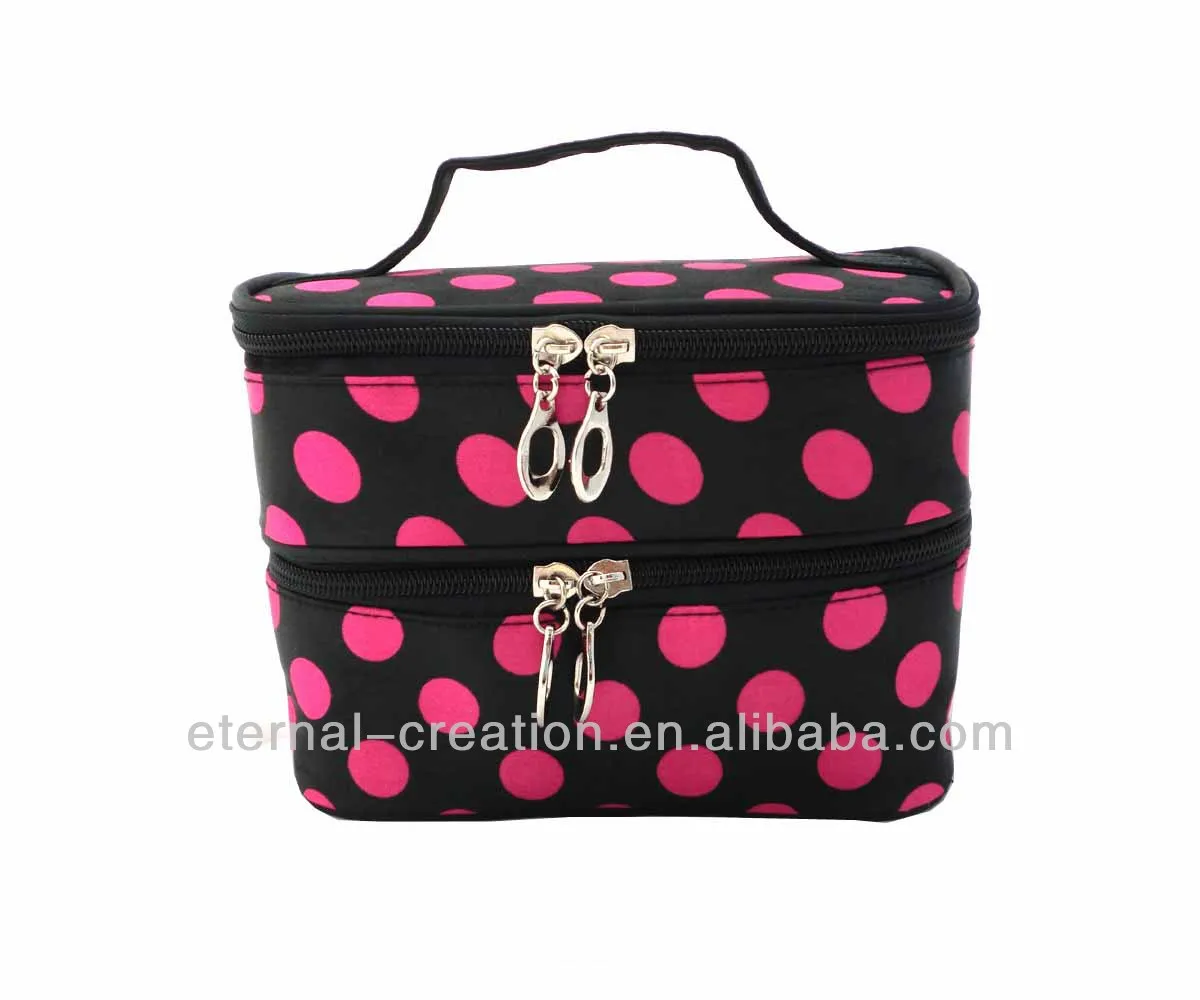 clear makeup bag with compartments