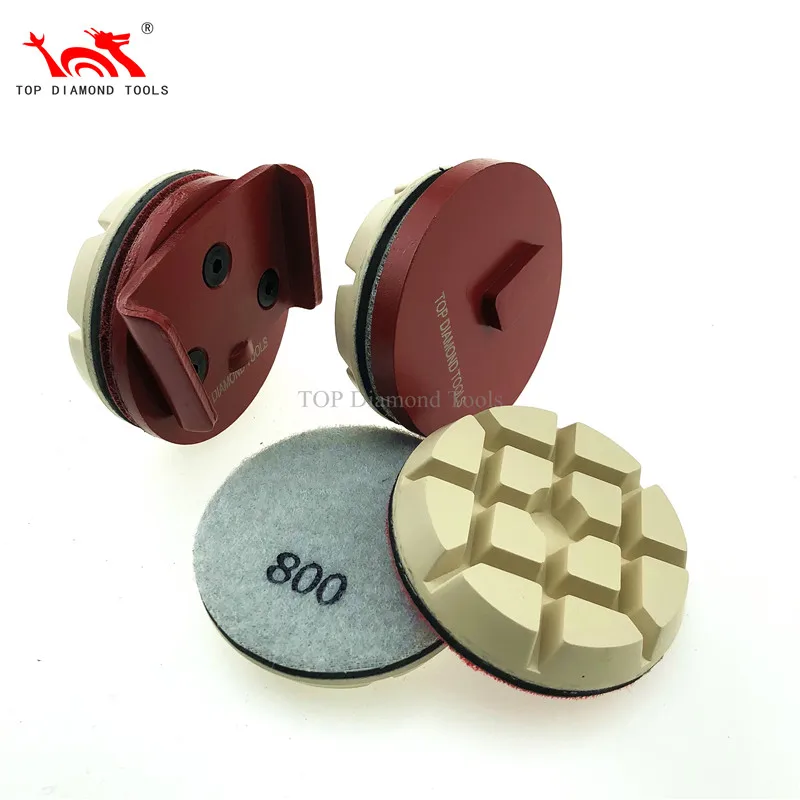 Diameter 3 inch Resin Bond Diamond Polishing Pads For Polishing Concrete Terrazzo Stone Floor With Good Gloss