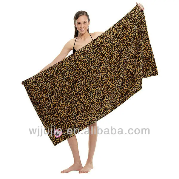 leopard print beach towel