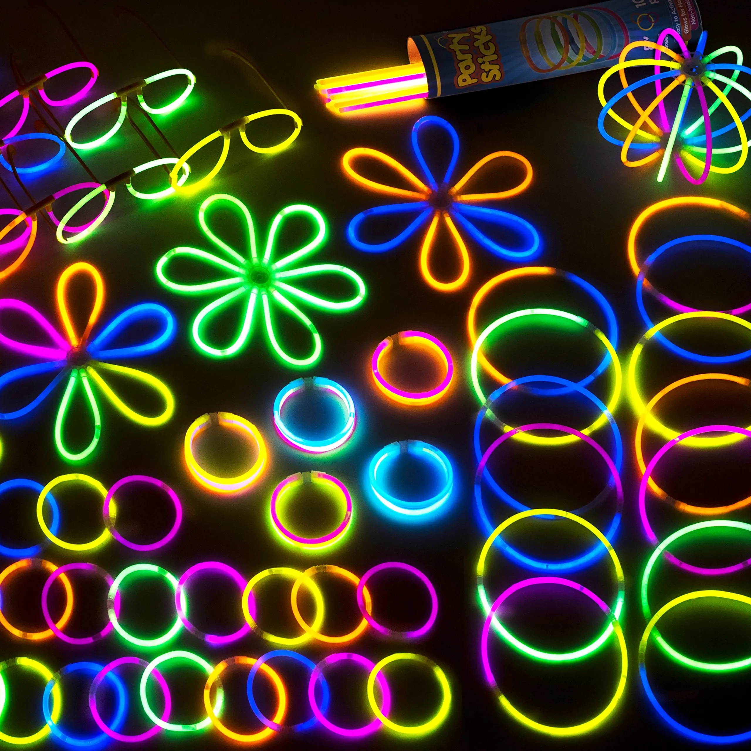 glow stick party decorations