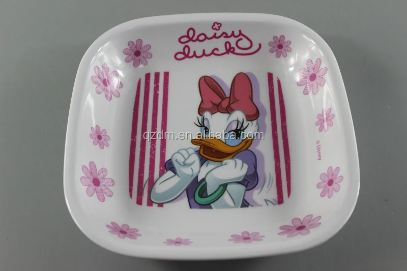 Sales promotion melamine square suop plates plastic square dish