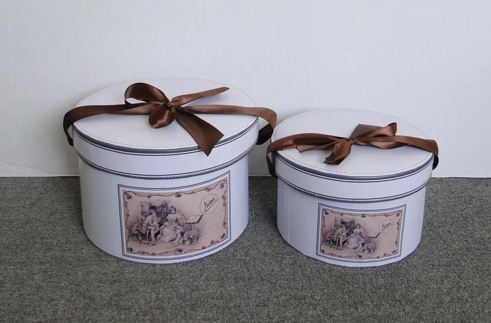 Round White Hat Boxes Wholesale With Lids For Flower Buy White Hat