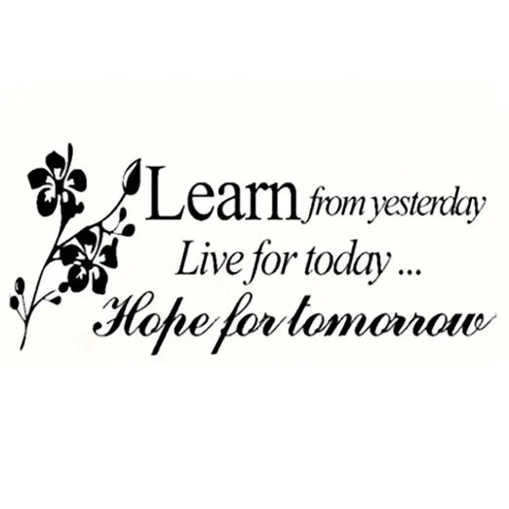 Rumas Learn From Yesterday Family Love Art Wall Quotes Wall Stickers Wall Decals