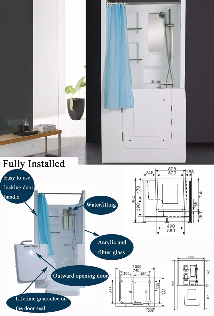 tub shower combo for elderly