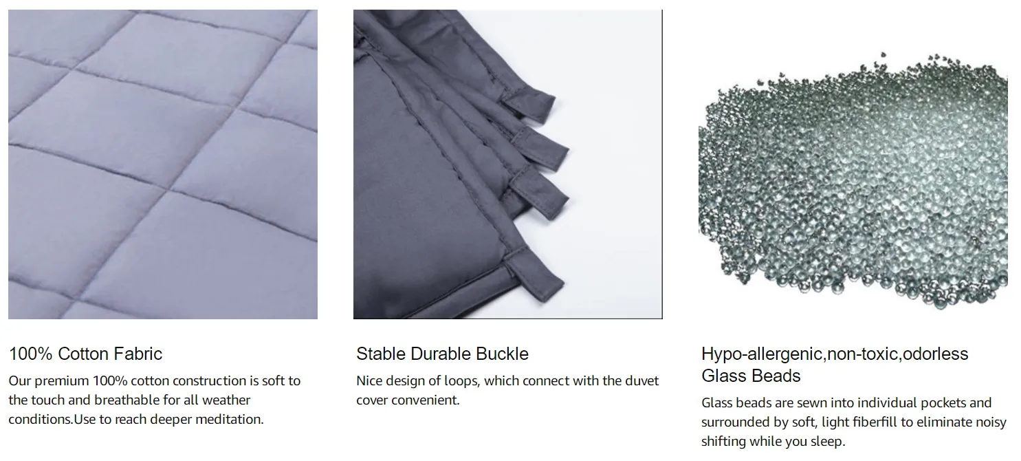 Home Weighted Blanket 25 Lbs,60"x80" Heavy Blanket 100 Cotton Material