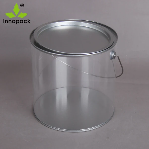 Paint Using Clear Pet Plastic Can With Metal Handle 1 Gallon - Buy ...